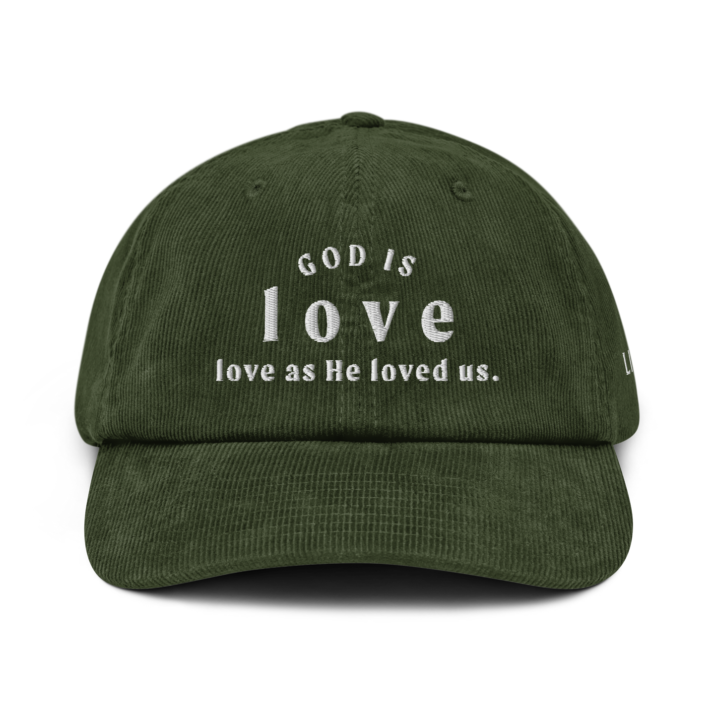 God is Love Corduroy Hat