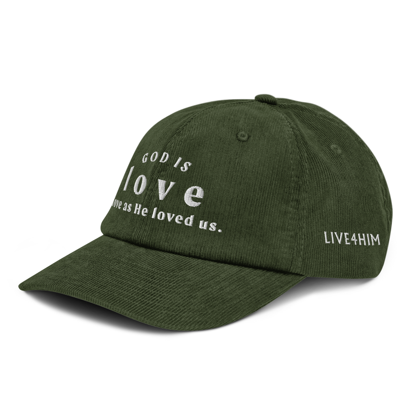 God is Love Corduroy Hat